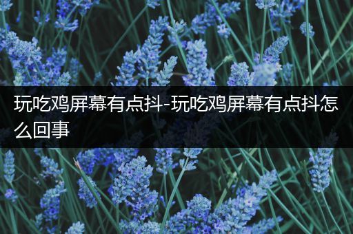 玩吃鸡屏幕有点抖-玩吃鸡屏幕有点抖怎么回事