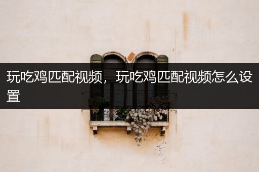 玩吃鸡匹配视频，玩吃鸡匹配视频怎么设置
