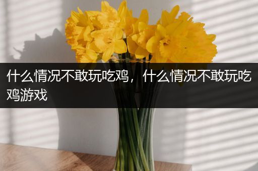 什么情况不敢玩吃鸡，什么情况不敢玩吃鸡游戏
