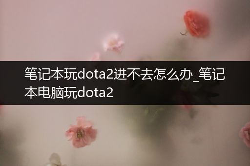 笔记本玩dota2进不去怎么办_笔记本电脑玩dota2