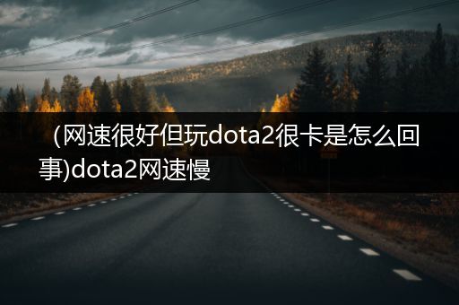 （网速很好但玩dota2很卡是怎么回事)dota2网速慢