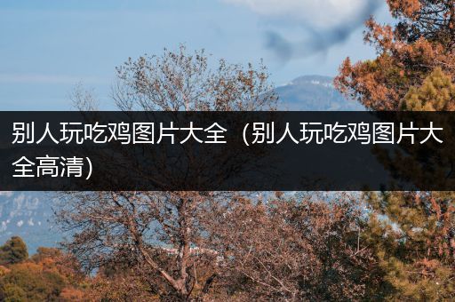 别人玩吃鸡图片大全（别人玩吃鸡图片大全高清）