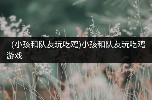 （小孩和队友玩吃鸡)小孩和队友玩吃鸡游戏