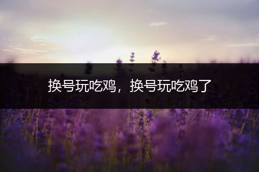 换号玩吃鸡，换号玩吃鸡了