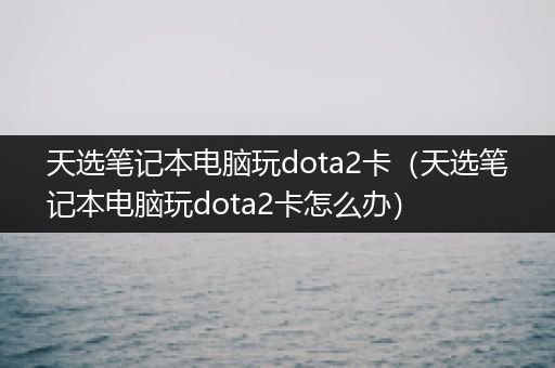 天选笔记本电脑玩dota2卡（天选笔记本电脑玩dota2卡怎么办）