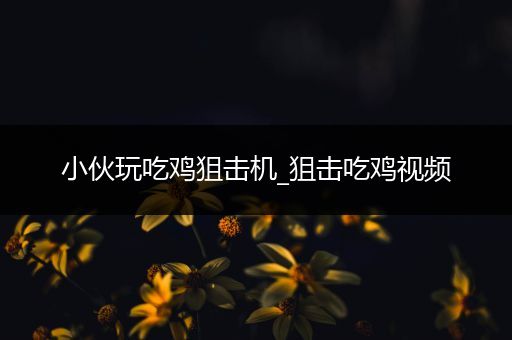 小伙玩吃鸡狙击机_狙击吃鸡视频