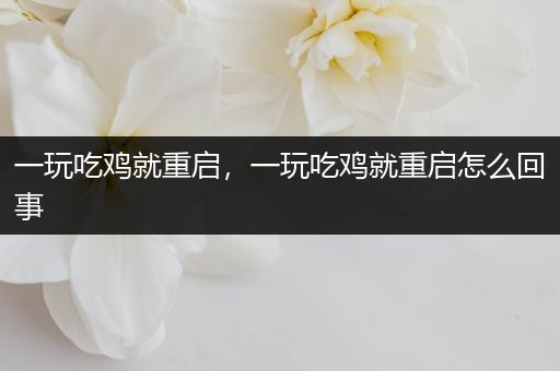 一玩吃鸡就重启，一玩吃鸡就重启怎么回事