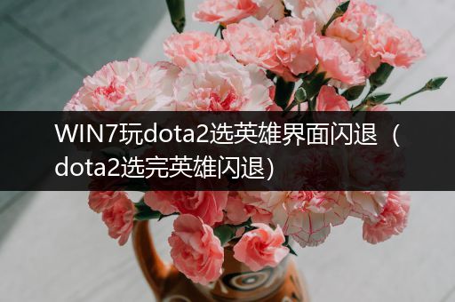 WIN7玩dota2选英雄界面闪退（dota2选完英雄闪退）