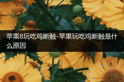 苹果8玩吃鸡断触-苹果玩吃鸡断触是什么原因