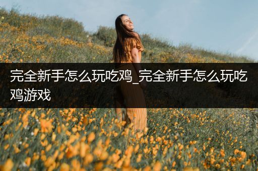 完全新手怎么玩吃鸡_完全新手怎么玩吃鸡游戏