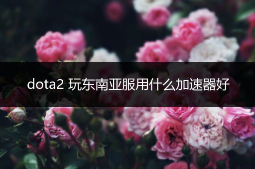 dota2 玩东南亚服用什么加速器好