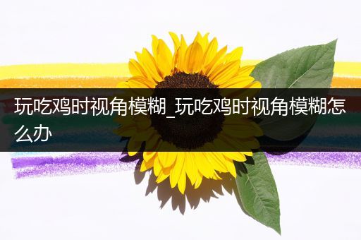 玩吃鸡时视角模糊_玩吃鸡时视角模糊怎么办