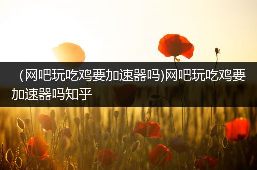 （网吧玩吃鸡要加速器吗)网吧玩吃鸡要加速器吗知乎