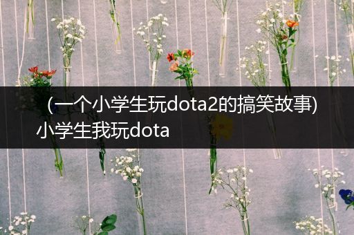 （一个小学生玩dota2的搞笑故事)小学生我玩dota