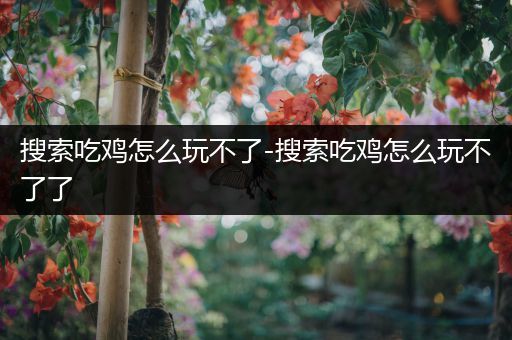 搜索吃鸡怎么玩不了-搜索吃鸡怎么玩不了了
