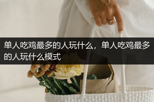 单人吃鸡最多的人玩什么，单人吃鸡最多的人玩什么模式