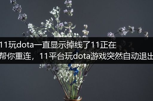 11玩dota一直显示掉线了11正在帮你重连，11平台玩dota游戏突然自动退出