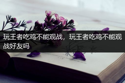 玩王者吃鸡不能观战，玩王者吃鸡不能观战好友吗