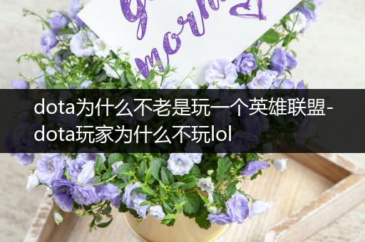 dota为什么不老是玩一个英雄联盟-dota玩家为什么不玩lol