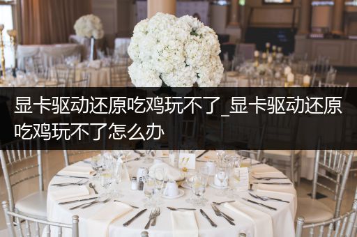 显卡驱动还原吃鸡玩不了_显卡驱动还原吃鸡玩不了怎么办