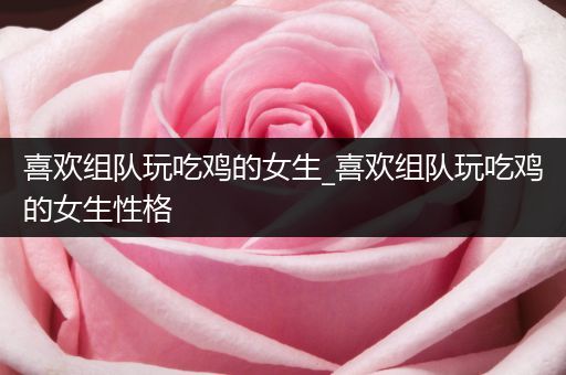 喜欢组队玩吃鸡的女生_喜欢组队玩吃鸡的女生性格