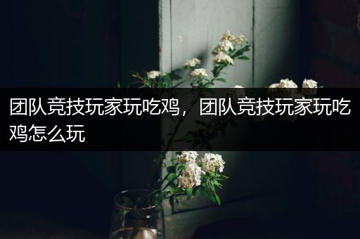 团队竞技玩家玩吃鸡，团队竞技玩家玩吃鸡怎么玩
