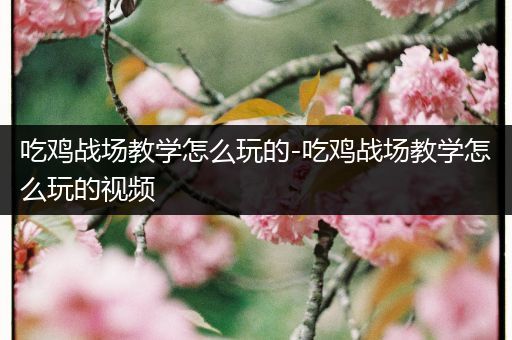 吃鸡战场教学怎么玩的-吃鸡战场教学怎么玩的视频