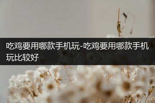 吃鸡要用哪款手机玩-吃鸡要用哪款手机玩比较好