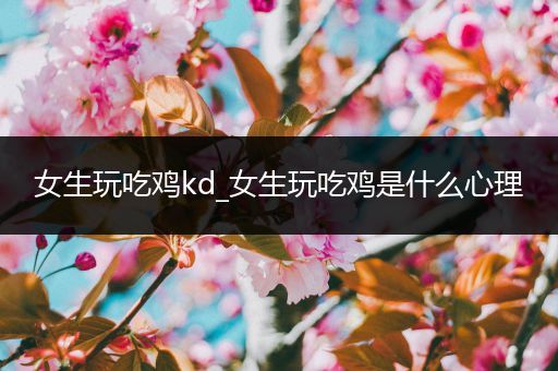 女生玩吃鸡kd_女生玩吃鸡是什么心理