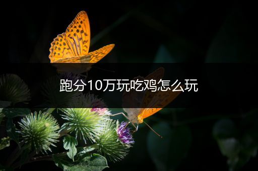 跑分10万玩吃鸡怎么玩