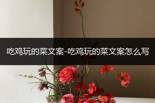 吃鸡玩的菜文案-吃鸡玩的菜文案怎么写