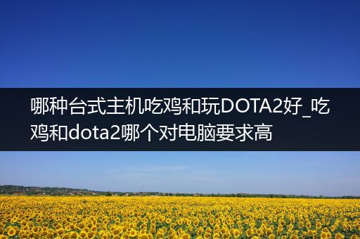 哪种台式主机吃鸡和玩DOTA2好_吃鸡和dota2哪个对电脑要求高