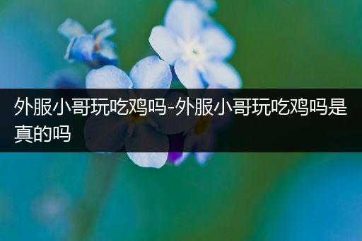 外服小哥玩吃鸡吗-外服小哥玩吃鸡吗是真的吗