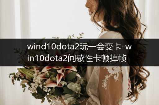 wind10dota2玩一会变卡-win10dota2间歇性卡顿掉帧