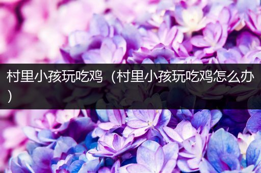 村里小孩玩吃鸡（村里小孩玩吃鸡怎么办）