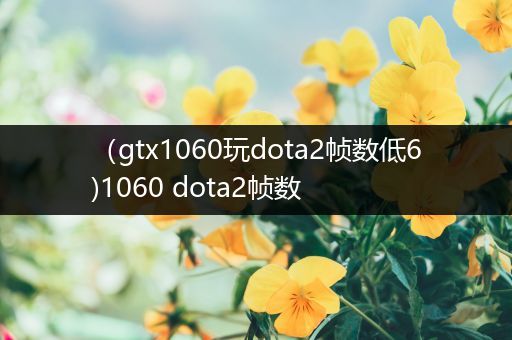 （gtx1060玩dota2帧数低6)1060 dota2帧数