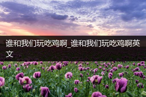 谁和我们玩吃鸡啊_谁和我们玩吃鸡啊英文