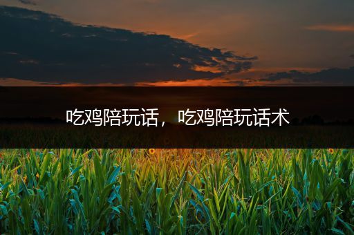 吃鸡陪玩话，吃鸡陪玩话术