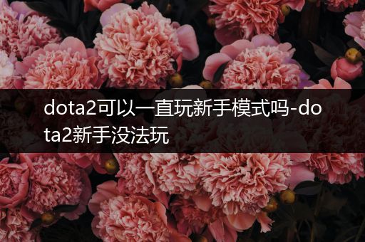 dota2可以一直玩新手模式吗-dota2新手没法玩