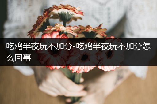 吃鸡半夜玩不加分-吃鸡半夜玩不加分怎么回事