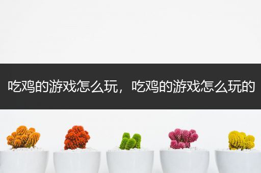 吃鸡的游戏怎么玩，吃鸡的游戏怎么玩的