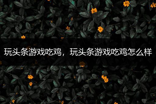 玩头条游戏吃鸡，玩头条游戏吃鸡怎么样