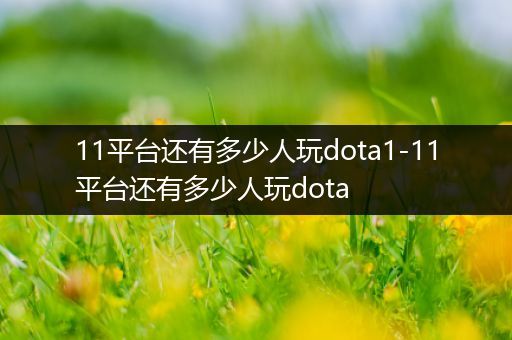 11平台还有多少人玩dota1-11平台还有多少人玩dota
