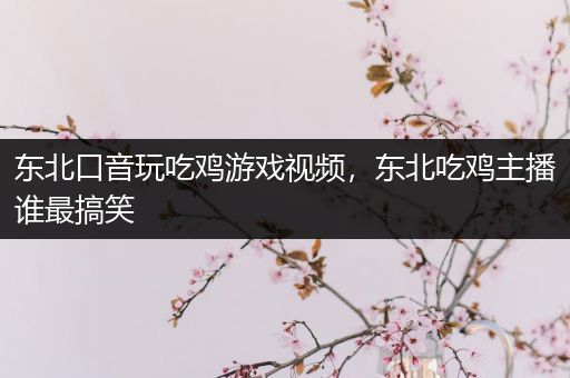 东北口音玩吃鸡游戏视频，东北吃鸡主播谁最搞笑