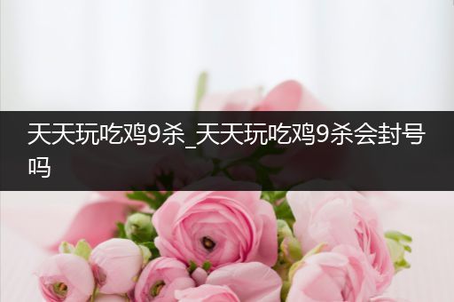 天天玩吃鸡9杀_天天玩吃鸡9杀会封号吗