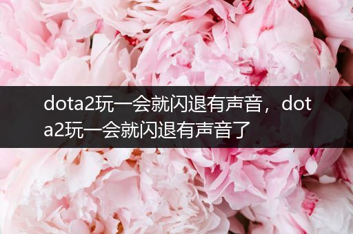 dota2玩一会就闪退有声音，dota2玩一会就闪退有声音了