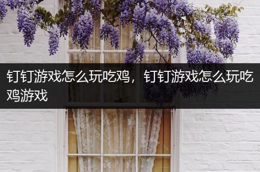 钉钉游戏怎么玩吃鸡，钉钉游戏怎么玩吃鸡游戏