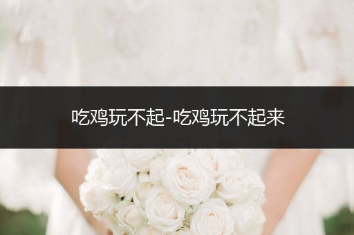 吃鸡玩不起-吃鸡玩不起来