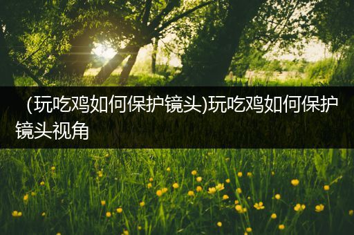 （玩吃鸡如何保护镜头)玩吃鸡如何保护镜头视角