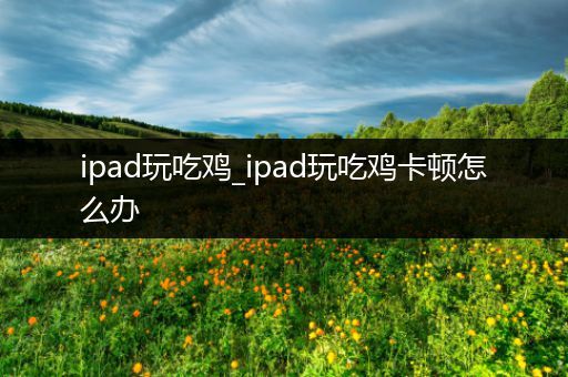 ipad玩吃鸡_ipad玩吃鸡卡顿怎么办